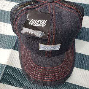 Official brand denim hat nwt